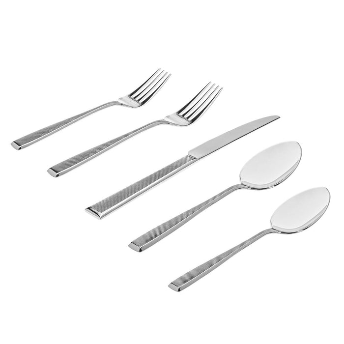 godinger Ingot 18/10 Stainless Steel 20 Piece Flatware Set Service For 4
