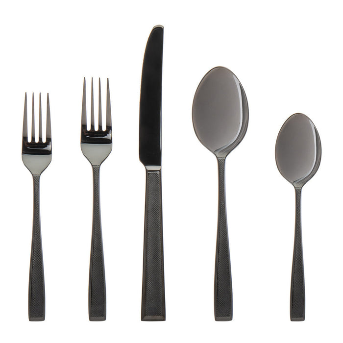 Godinger Ingot Titanium 18/10 Stainless Steel 20 Piece Flatware Set Service For 4