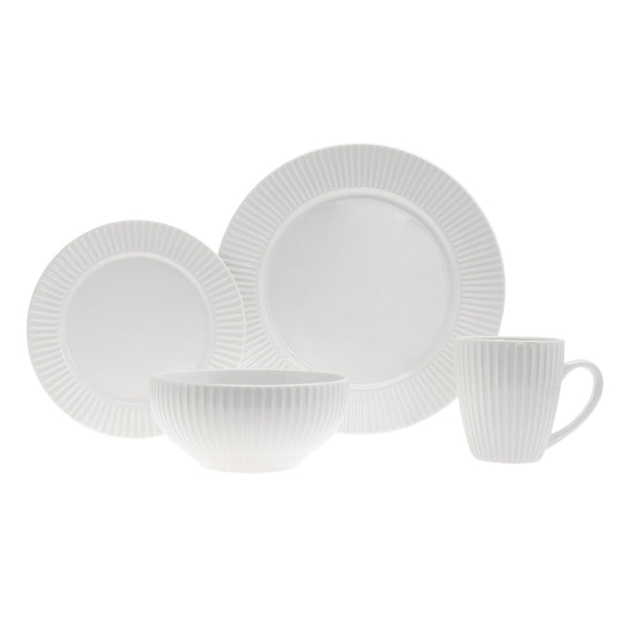 godinger Inventure Porcelain 16 Piece Dinnerware Set Service For 4