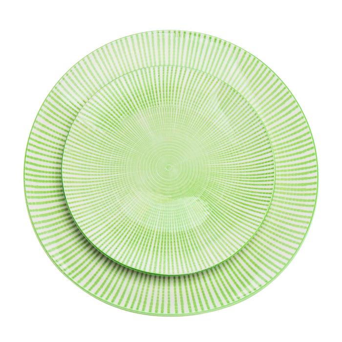Godinger Laura Green Porcelain 12 Piece Dinnerware Set Service For 4