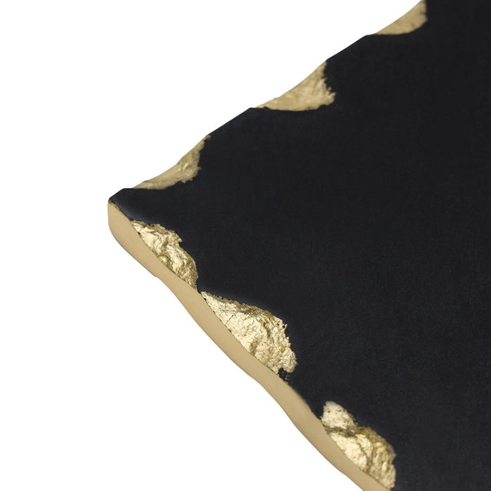 Godinger Lavi Black Marble Gold Organic Edge Small Rectangle Board