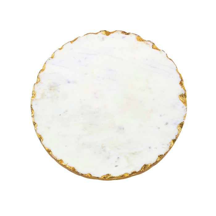 Godinger Lavi Large Marble Gold Organic Edge Lazy Susan