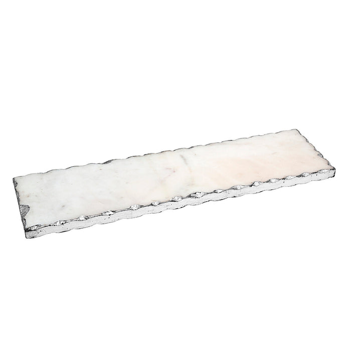 godinger Lavi Marble Silver Organic Edge Rectangle Board
