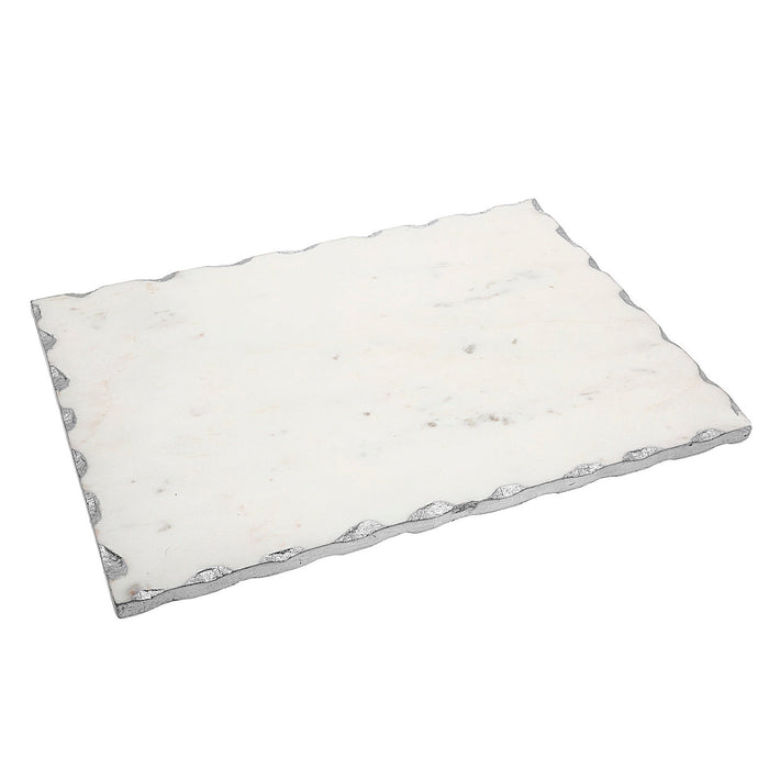 godinger Lavi Marble Silver Organic Edge Serving Board