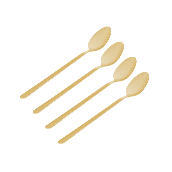 godinger Lola Matte Gold 18/0 Stainless Steel Iced Tea Set of 4