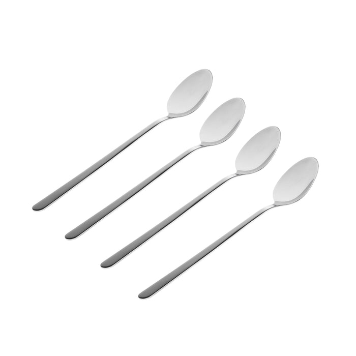 godinger Lola Mirrored 18/0 Stainless Steel Iced Tea Set of 4