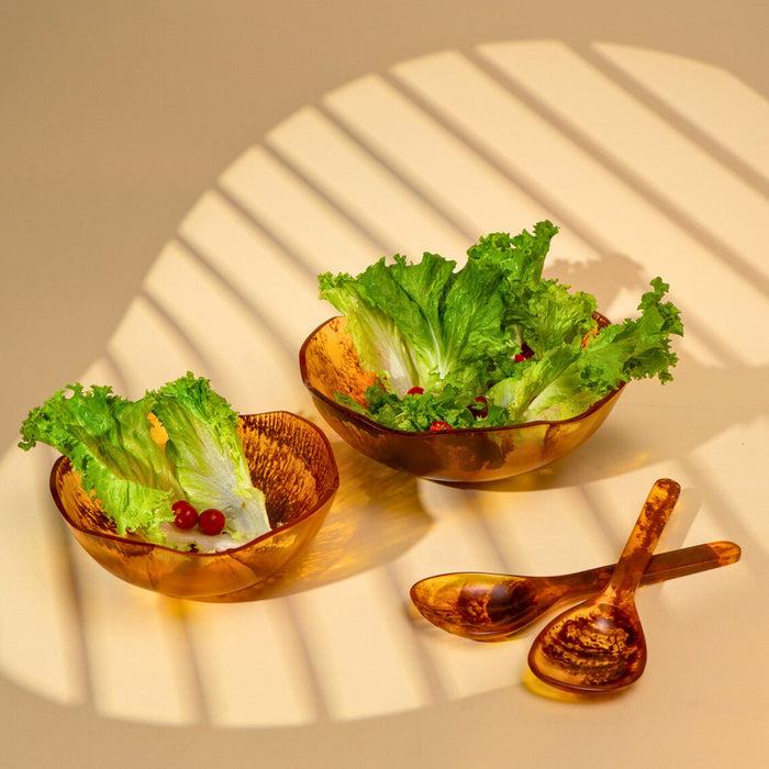 Godinger Lucente Tortoise Shell Resin Scalloped Salad Bowl