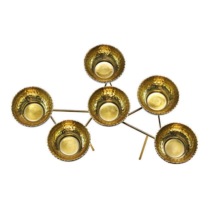 Godinger Munro Black & Gold Hammered Appetizer Server