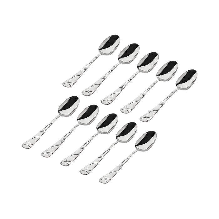 godinger Olympia Sandblasted 18/0 Stainless Steel Tablespoon Set of 10