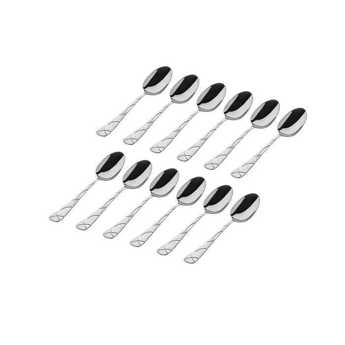 godinger Olympia Sandblasted 18/0 Stainless Steel Teaspoon Set of 12