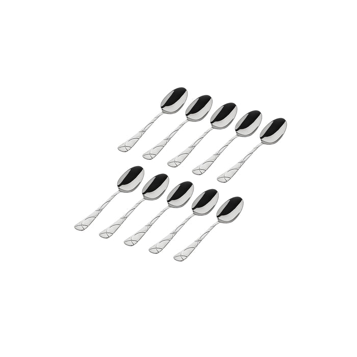 godinger Olympia Sandblasted 18/0 Stainless Steel Teaspoon Set of 10
