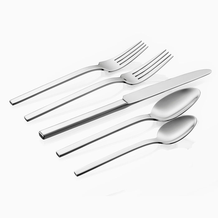 Godinger Opus Mirrored 18/10 Stainless Steel 20 Piece Flatware Set Service For 4