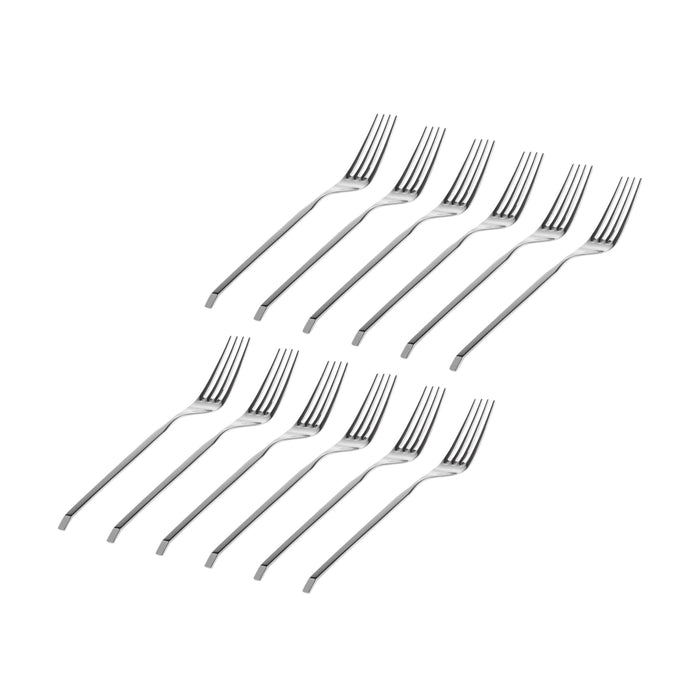 Godinger Ramp Mirrored 18/0 Stainless Steel Dinner Fork Set Of 12
