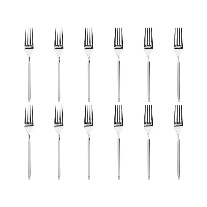 godinger Ramp Mirrored 18/0 Stainless Steel Dinner Fork Set of 12