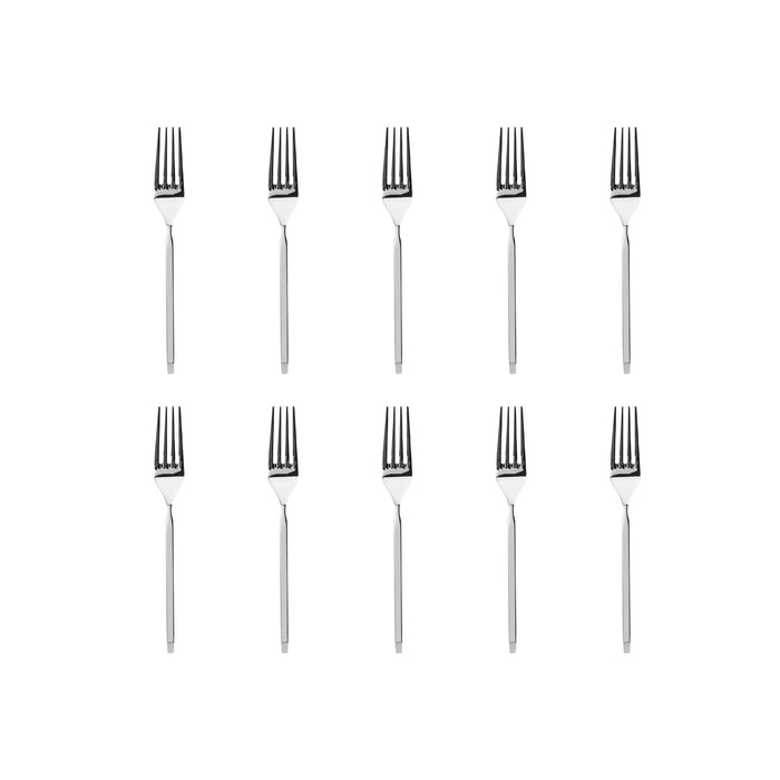 godinger Ramp Mirrored 18/0 Stainless Steel Salad Fork Set of 10