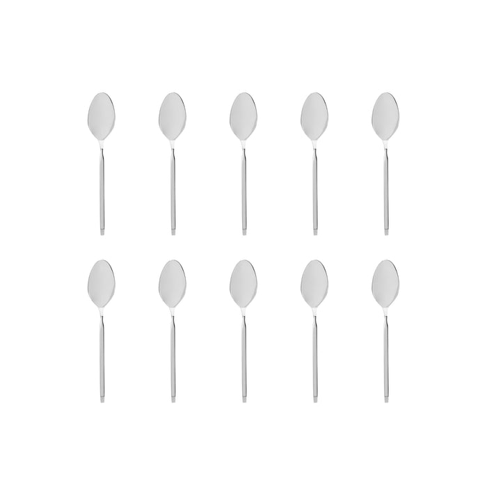 godinger Ramp Mirrored 18/0 Stainless Steel Teaspoon Set of 10