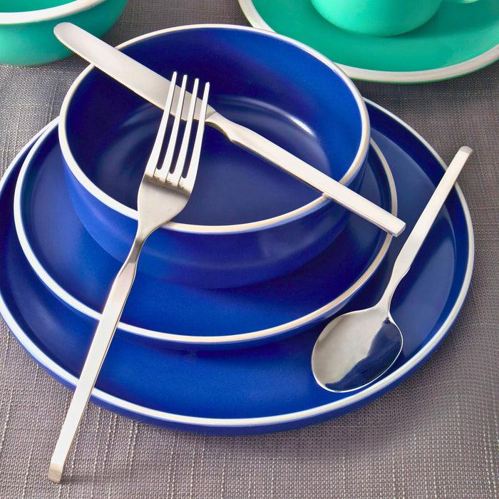 Godinger Ramp Satin 18/0 Stainless Steel 20 Piece Flatware Set Service For 4