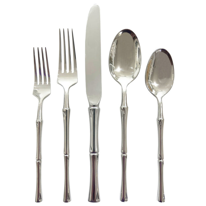 godinger Rattan Mirrored 18/10 Stainless Steel 20 Piece Flatware Set Service For 4