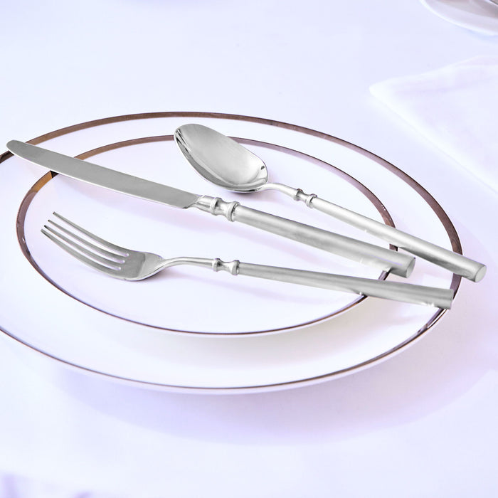 Godinger Regal Matte Handle 18/10 Stainless Steel 20 Piece Flatware Set Service For 4