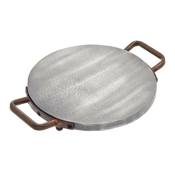 godinger Ridgewood Grey Wash Small Round Serving Tray