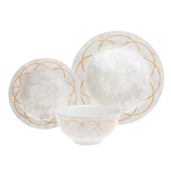 godinger Rotolo Porcelain 12 Piece Dinnerware Set Service for 4