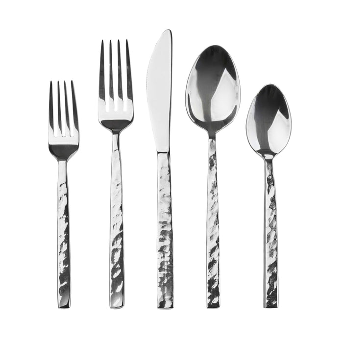 godinger Rustic Mirrored 18/10 Stainless Steel 20 Piece Flatware Set Service For 4