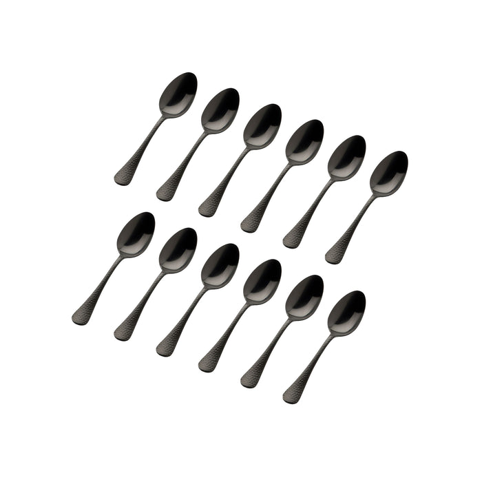 godinger Salem Matte Black 18/0 Stainless Steel Teaspoon Set of 12