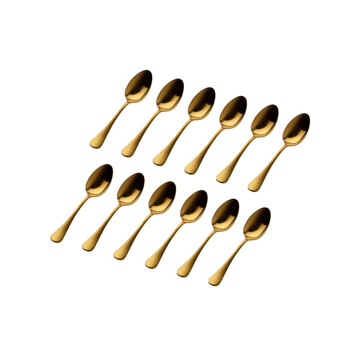 godinger Salem Matte Gold 18/0 Stainless Steel Teaspoon Set of 12