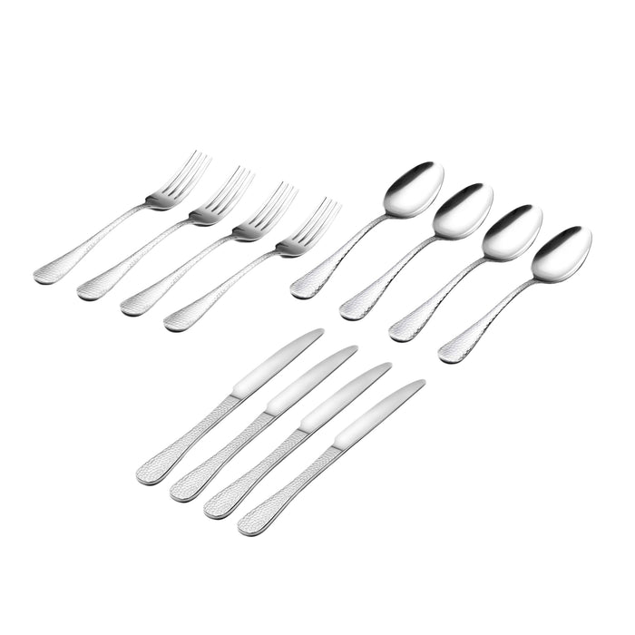 Godinger Salem Mirrored 18/0 Stainless Steel 12 Piece Flatware Set Service For 4