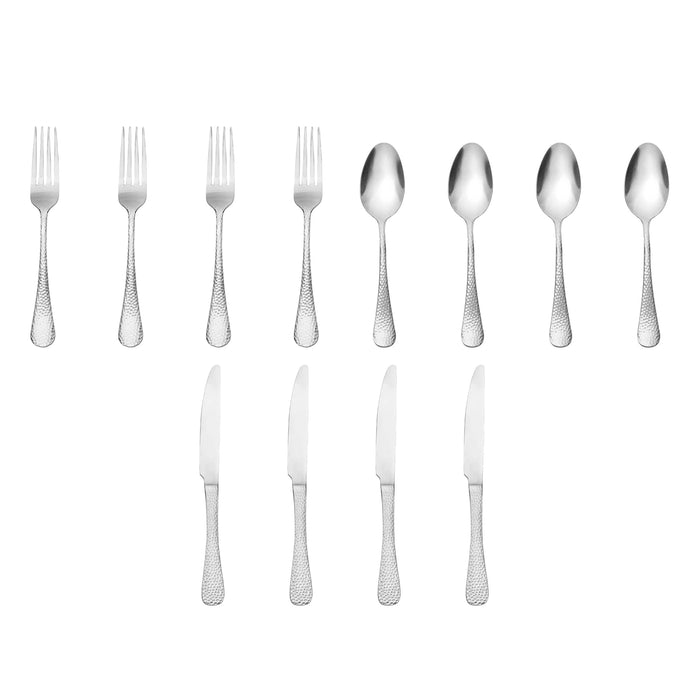 Godinger Salem Mirrored 18/0 Stainless Steel 12 Piece Flatware Set Service For 4