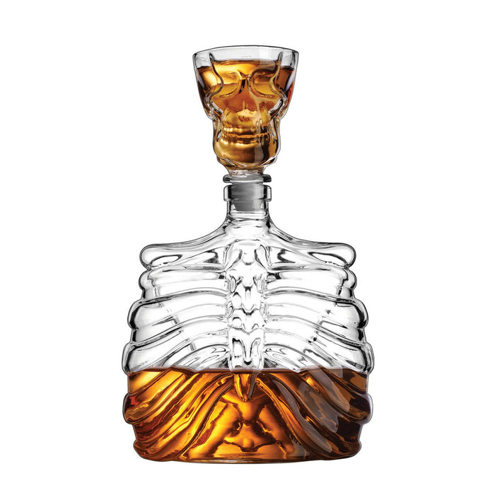 Godinger Skelly Whiskey Decanter With Shot Glass Stopper