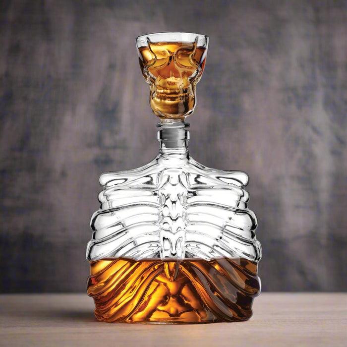 Godinger Skelly Whiskey Decanter With Shot Glass Stopper