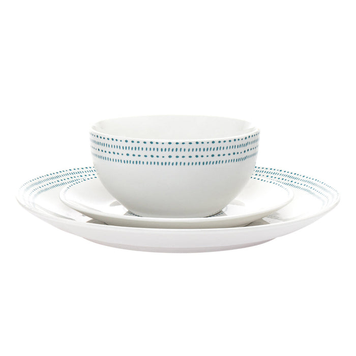 Godinger Staccata Porcelain 16 Piece Dinnerware Set Service For 4