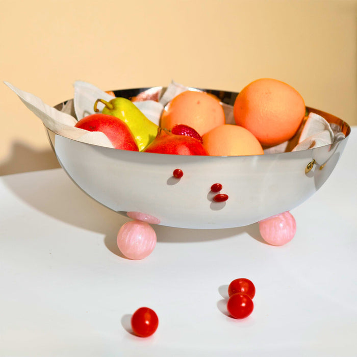 Godinger Temari Light Pink Footed Salad Serving Bowl