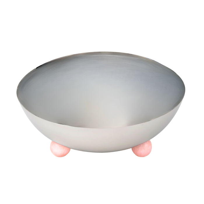 godinger Temari Light Pink Footed Salad Serving Bowl