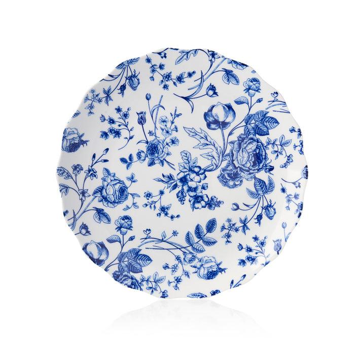 godinger Vintage Bluetiful Floral Scalloped Dinner Plate