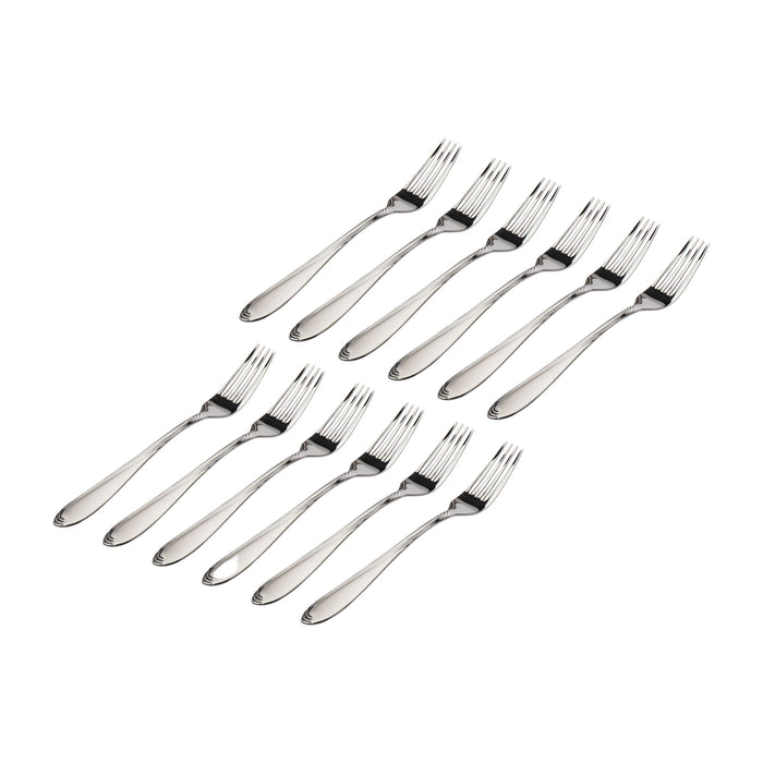 godinger Wave Sandblasted 18/0 Stainless Steel Salad Fork Set of 12