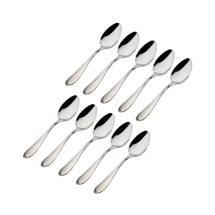 Godinger Wave Sandblasted 18/0 Stainless Steel Tablespoon Set Of 10