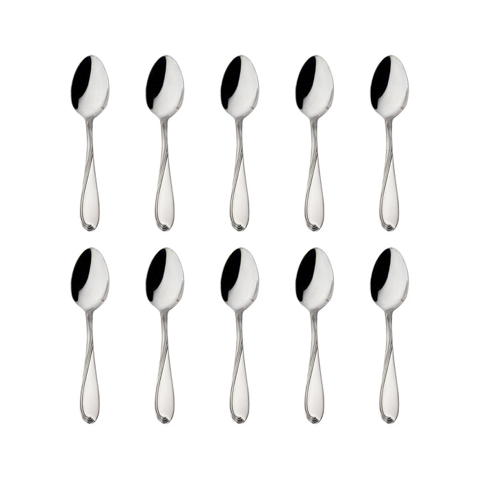 Godinger Wave Sandblasted 18/0 Stainless Steel Tablespoon Set Of 10