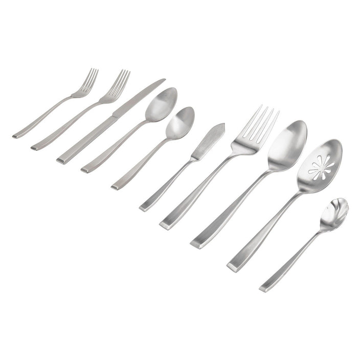 Godinger Wayland Matte 18/10 Stainless Steel 45 Piece Flatware Set Service For 8