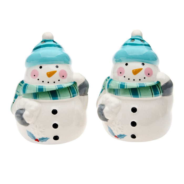 godinger Winter Weather Snowman Salt And Pepper Shaker Set