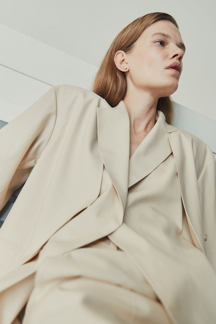 goen.j Blazer layered effect shirts vest jacket BEIGE