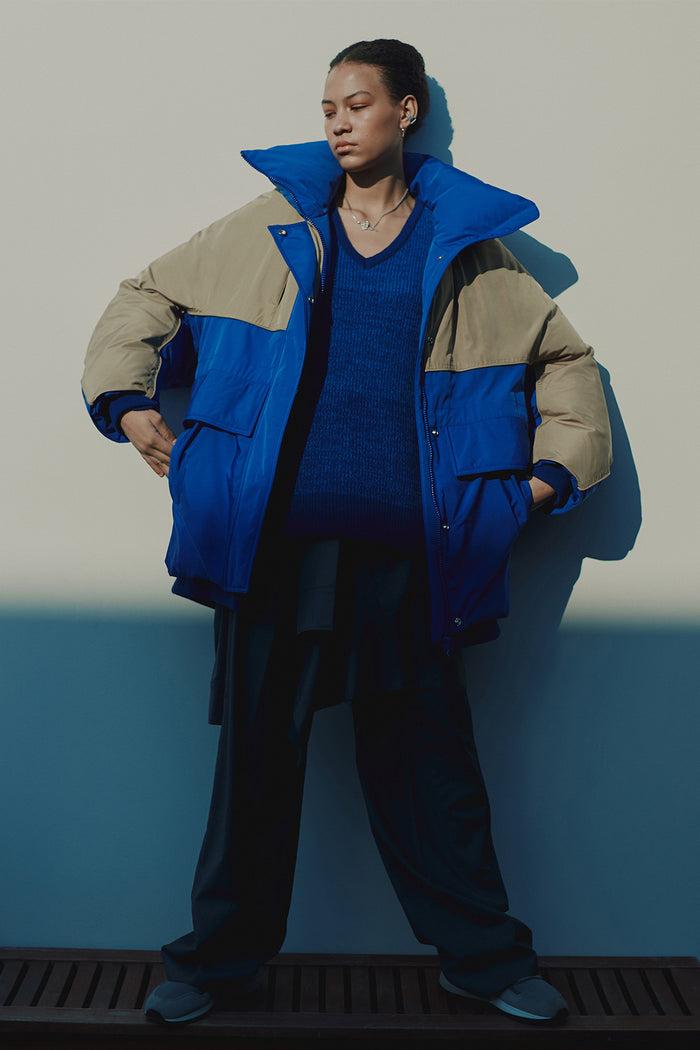 goen.j Copy of Oversized drawstring-waist down ripstop parka coat