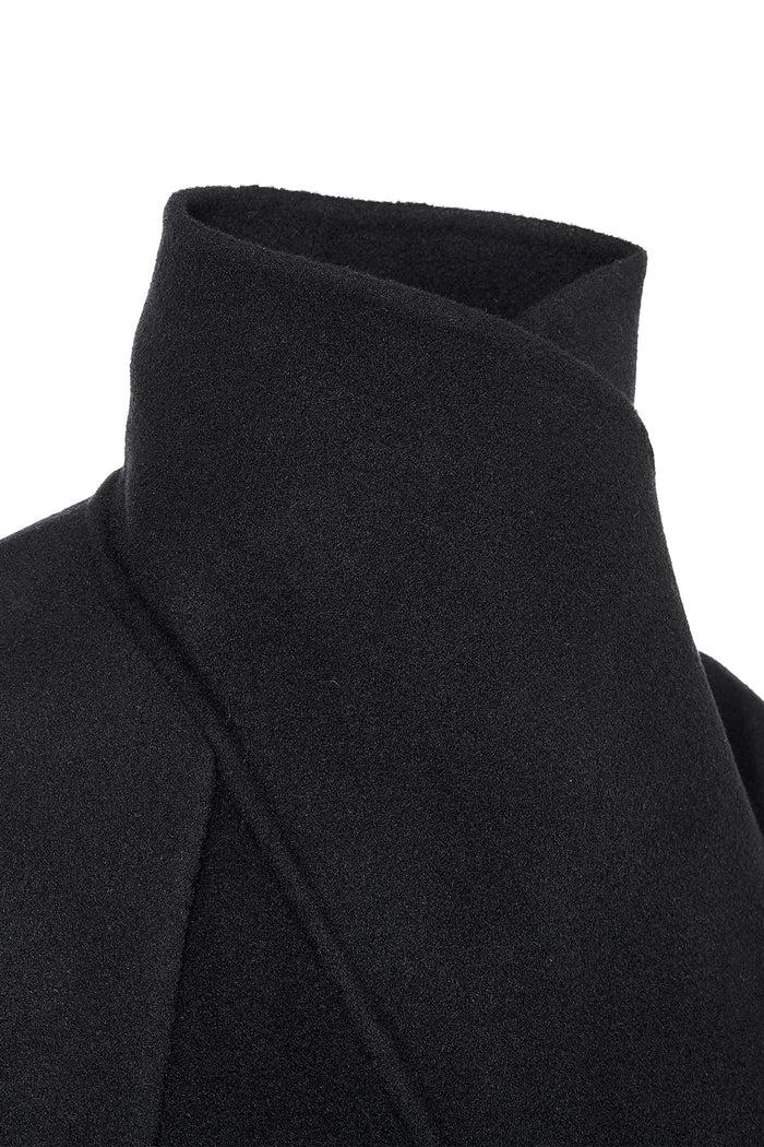 Goen.j Double-faced Wool And Cashmere-blend Cape Coat BLACK