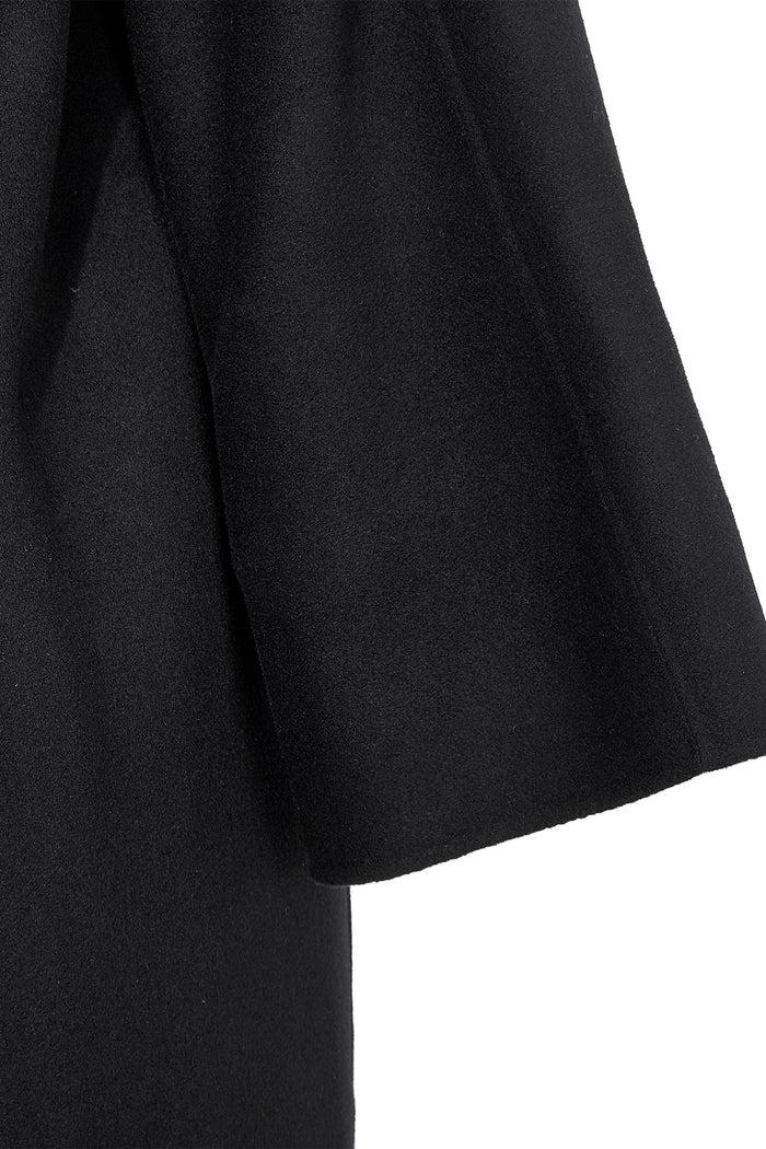 Goen.j Double-faced Wool And Cashmere-blend Cape Coat BLACK