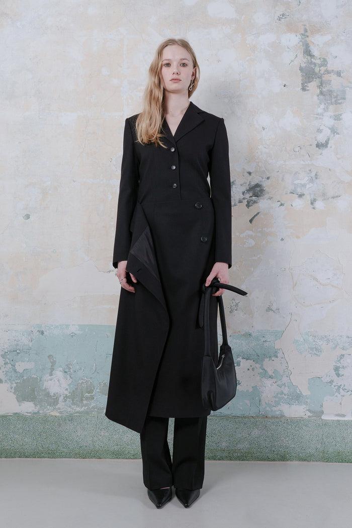 Goen.j Blazer Layered Panel Dress BLACK