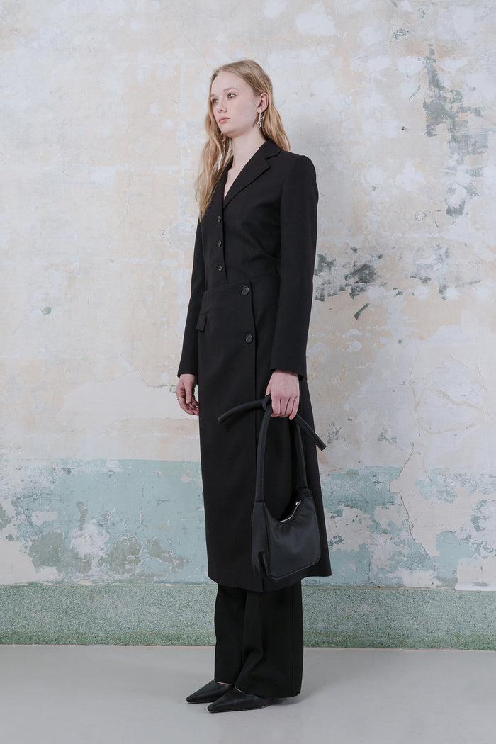 Goen.j Blazer Layered Panel Dress BLACK