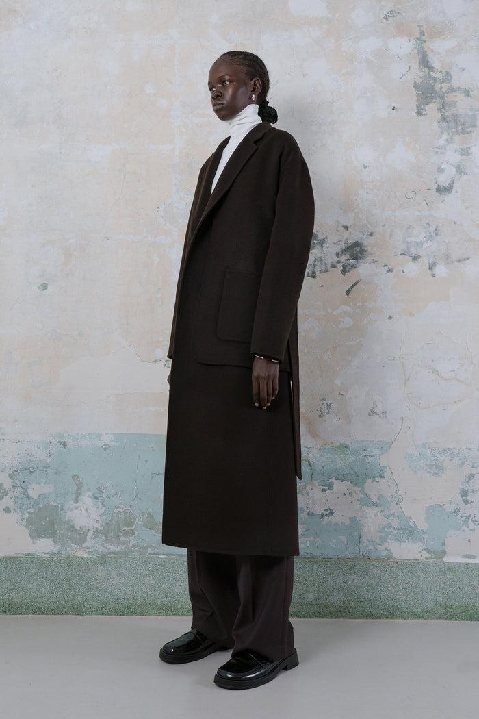 Goen.j Blazer Layered Vest Coat DARK BROWN