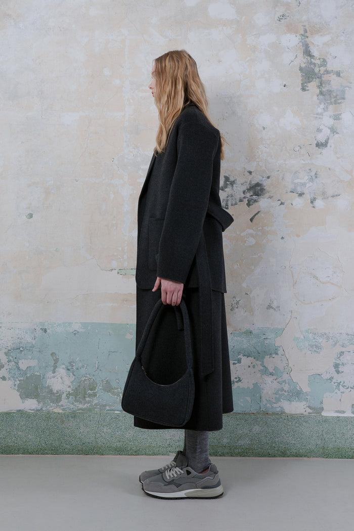 Goen.j Blazer Layered Vest Coat DARK GREY
