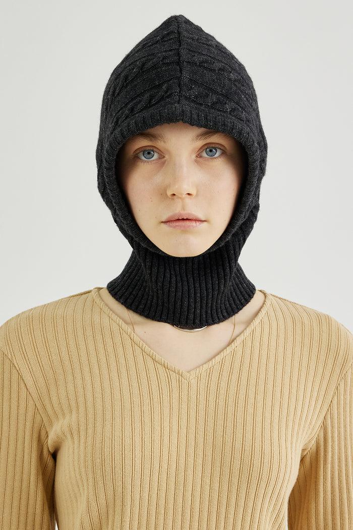 Goen.j Cable-knitted Wool-cashmere Blend Balaclava